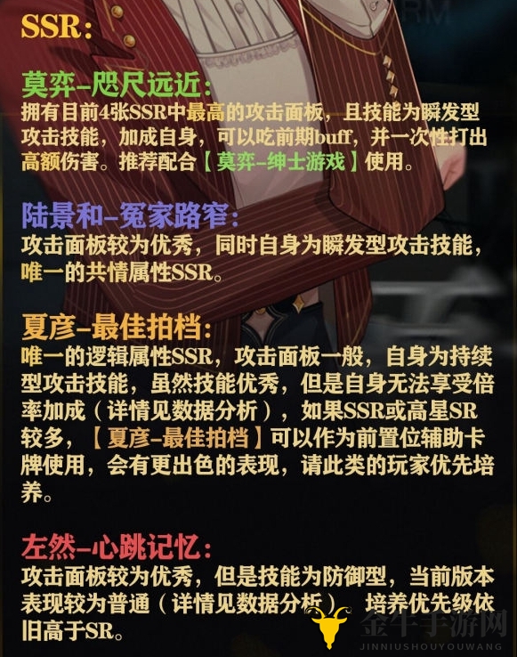 《未定事件簿》角色实力榜，SSR与SR角色魅力大揭秘