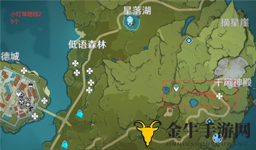 原神小灯草位置大全 小灯草采集路线一览