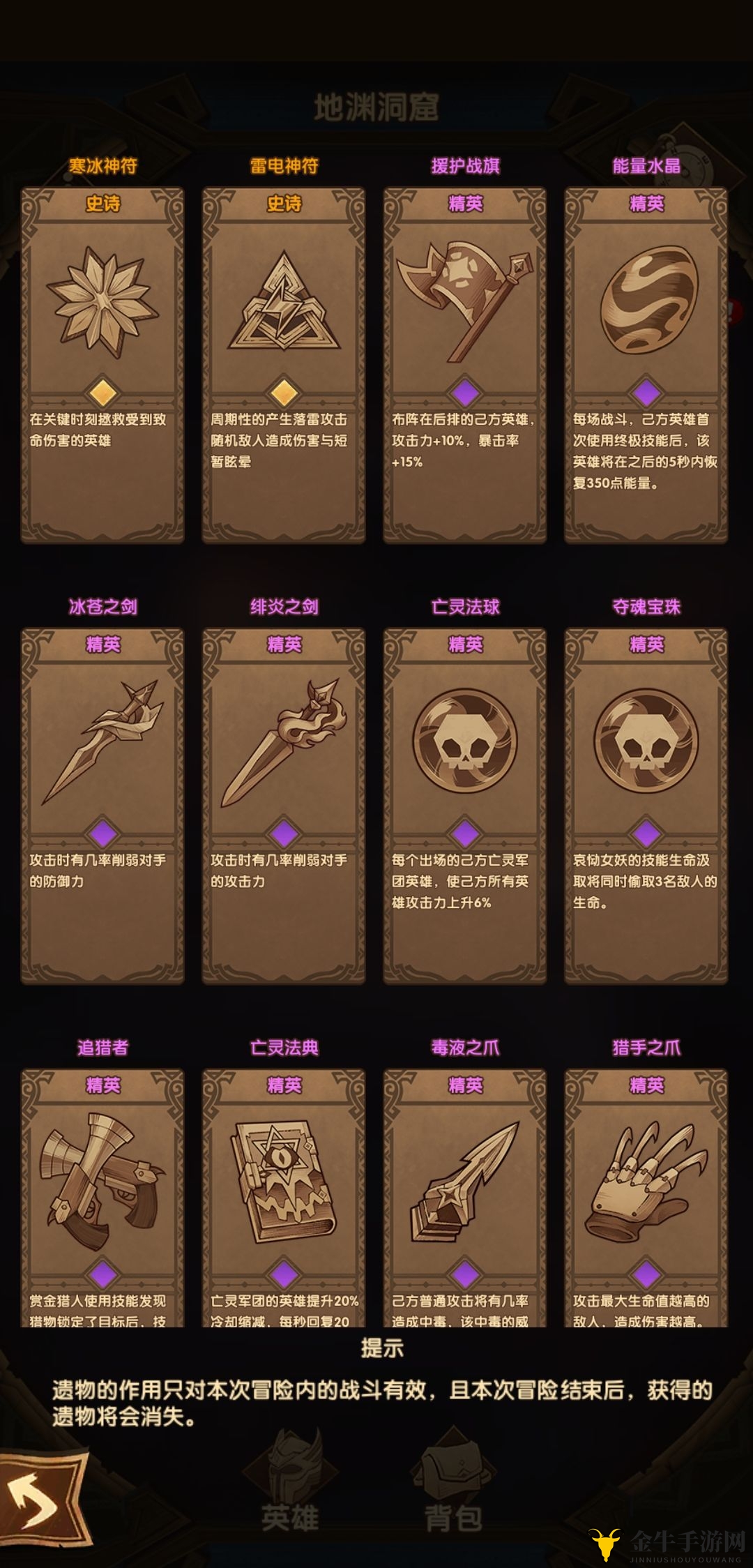 《剑与远征》地狱洞窟攻略，遗物搭配技巧分享
