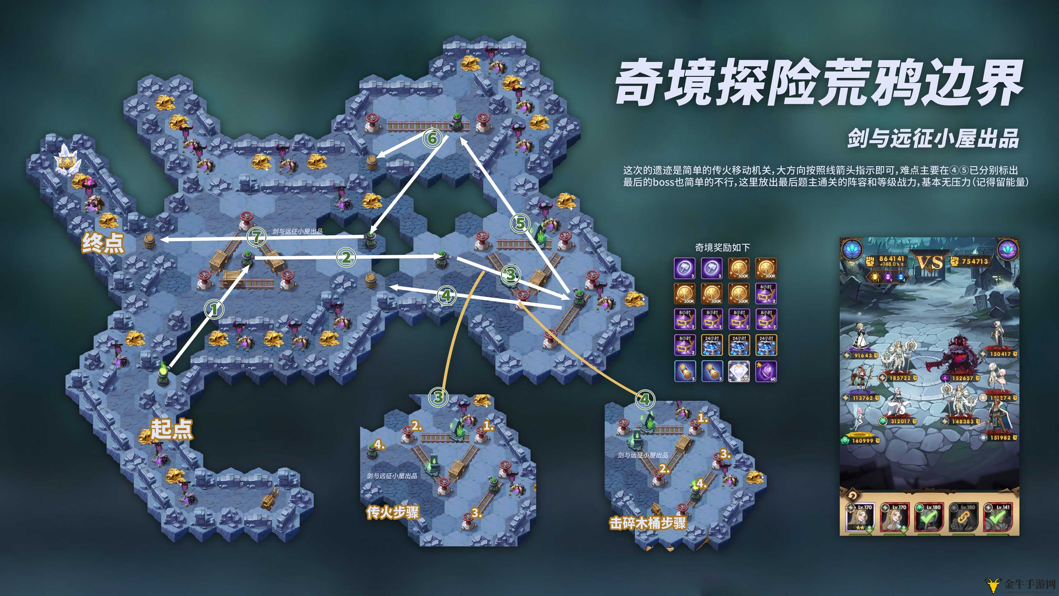 《剑与远征》荒鸦边界速通关，攻略技巧一图详解