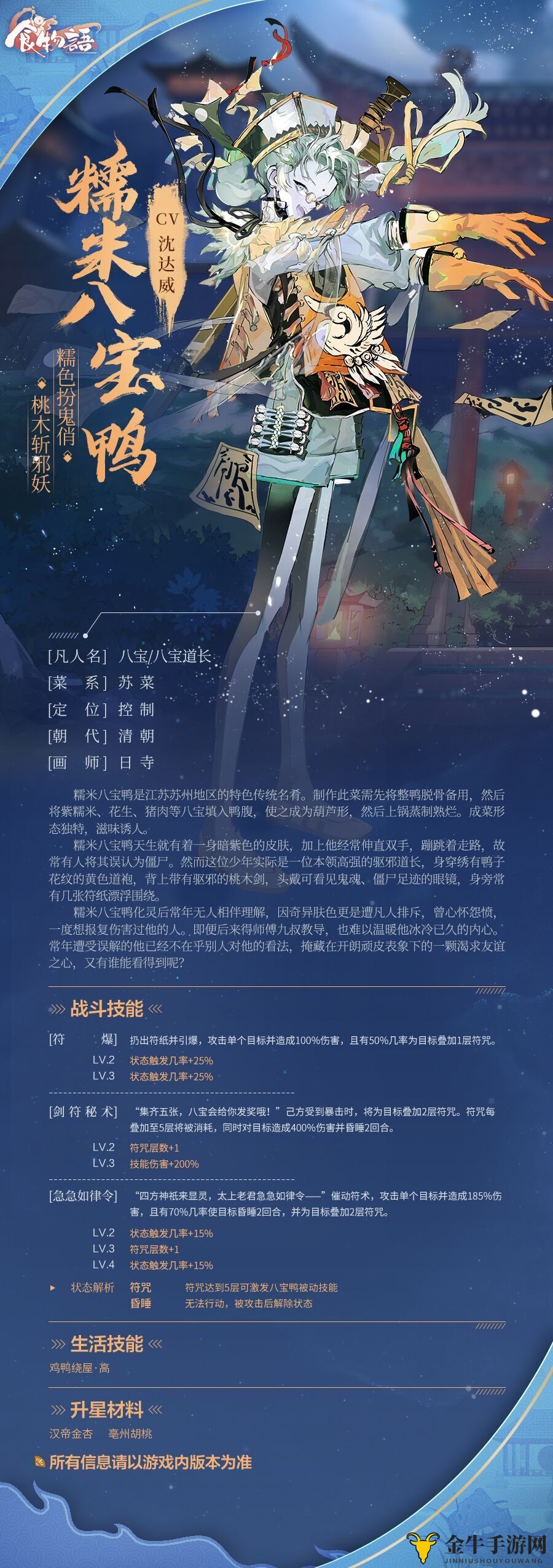 《食物语》糯米八宝鸭剖析：角色设定与操作技巧集锦