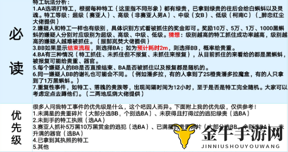 最强蜗牛特工玩法分析 特工逮捕对象大全