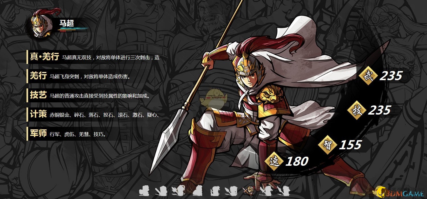 《吞食孔明传》武将马超属性技能介绍